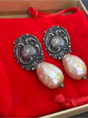 Vintage T. Foree sterling silver earrings